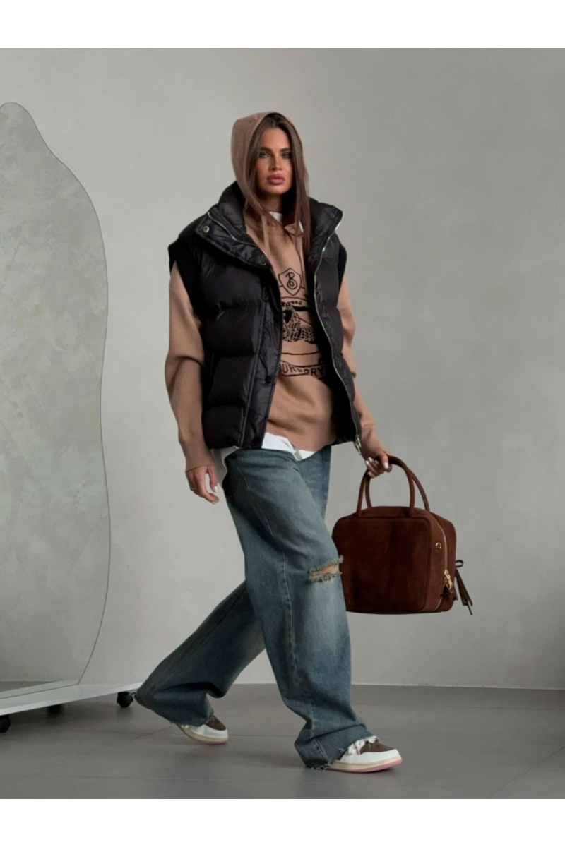 Designer Женский жилет Brunello Cucinelli чёрного цвета