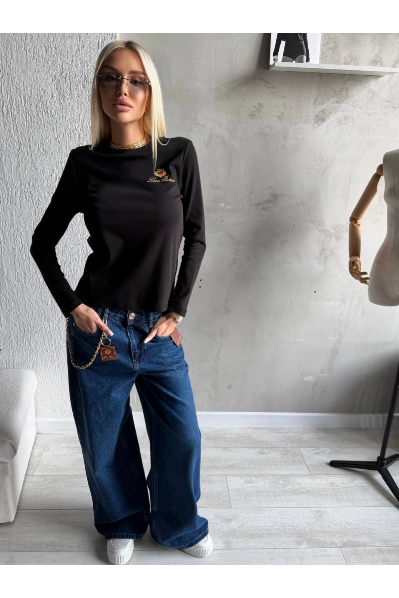 Loro Piana Чёрный женский лонгслив premium