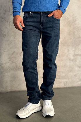 Мужские тёмно-синие джинсы 