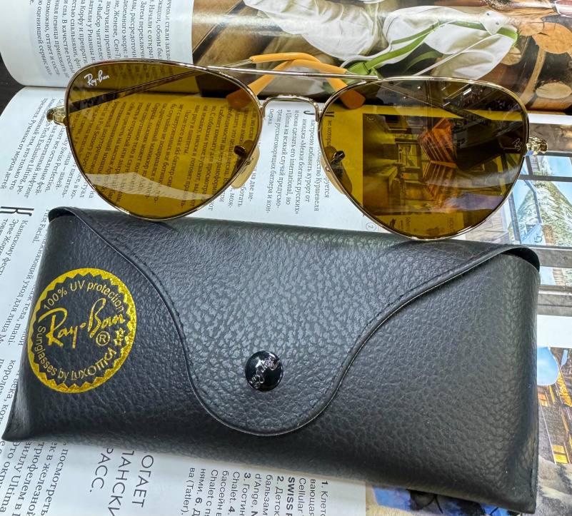 Ray Ban Солнцезащитные очки Aviator Large Metal - Brown