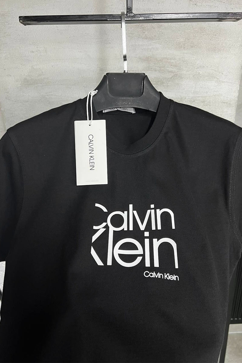 Calvin Klein Мужская чёрная футболка logo-print