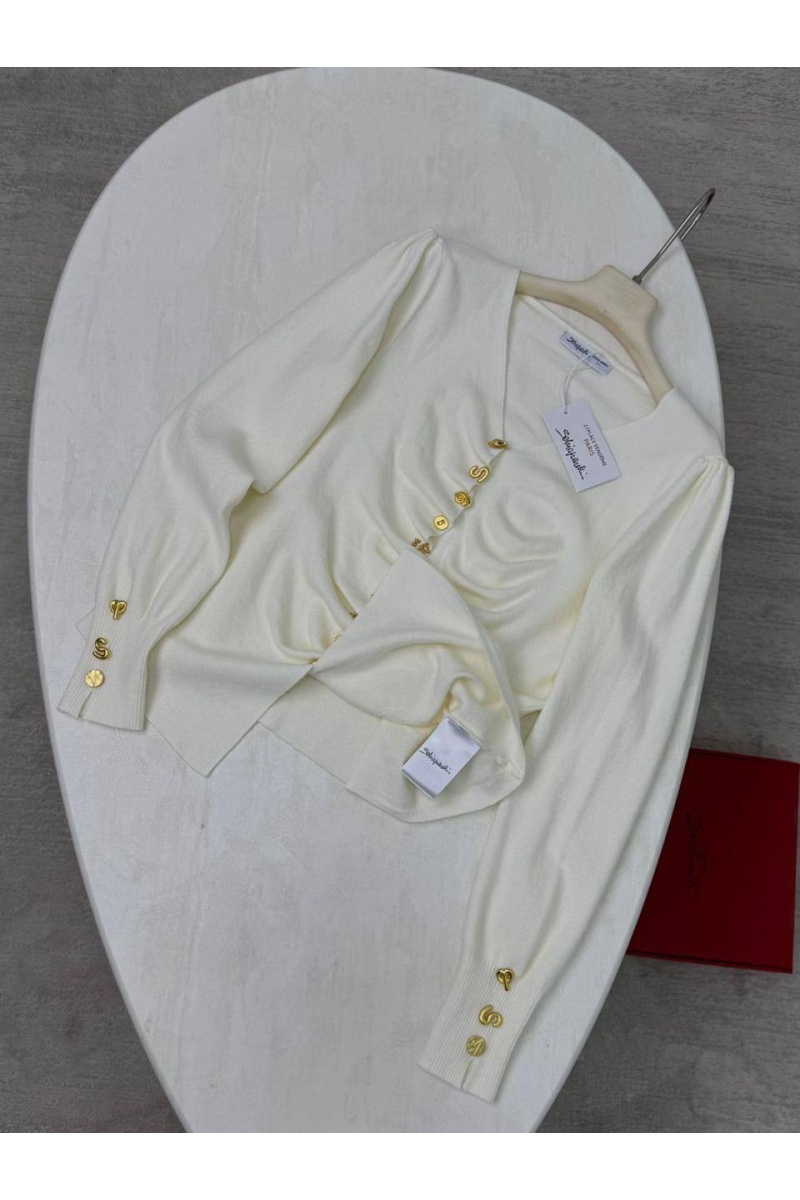 Schiaparelli Женская кофта белого цвета Premium