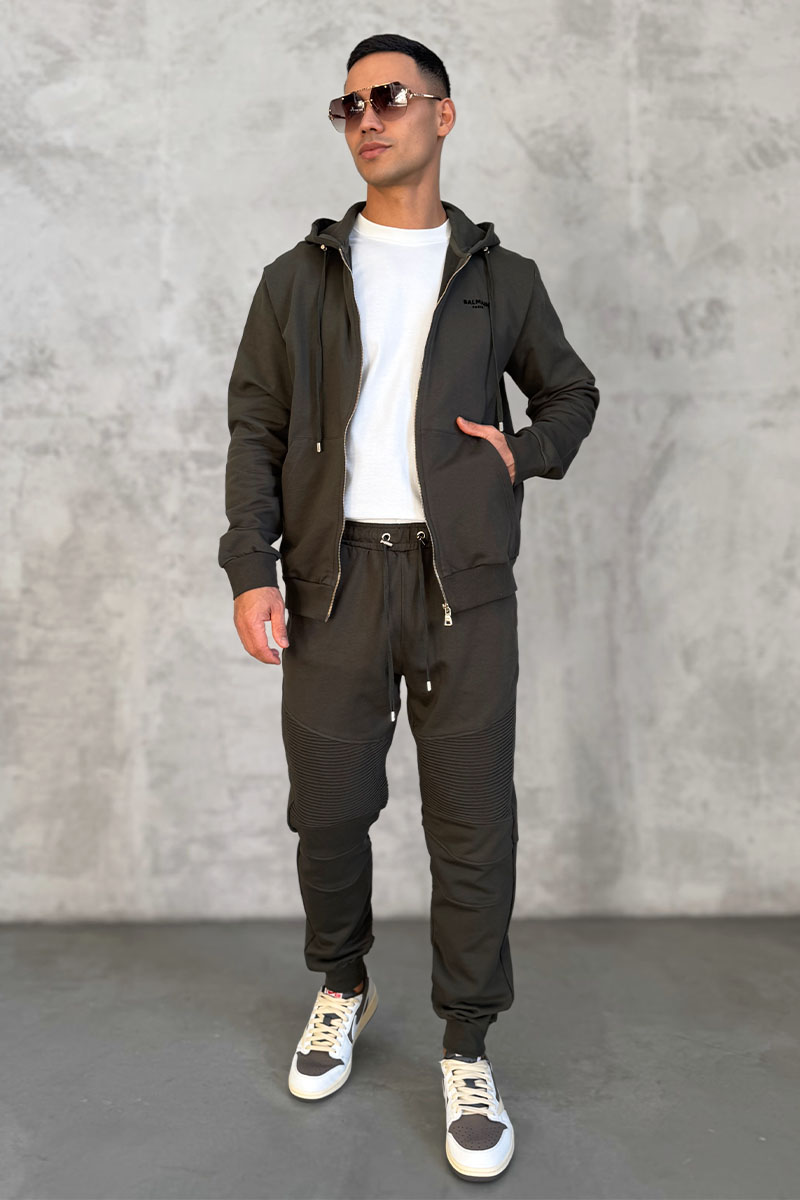 Balmain Зелёный спортивный костюм