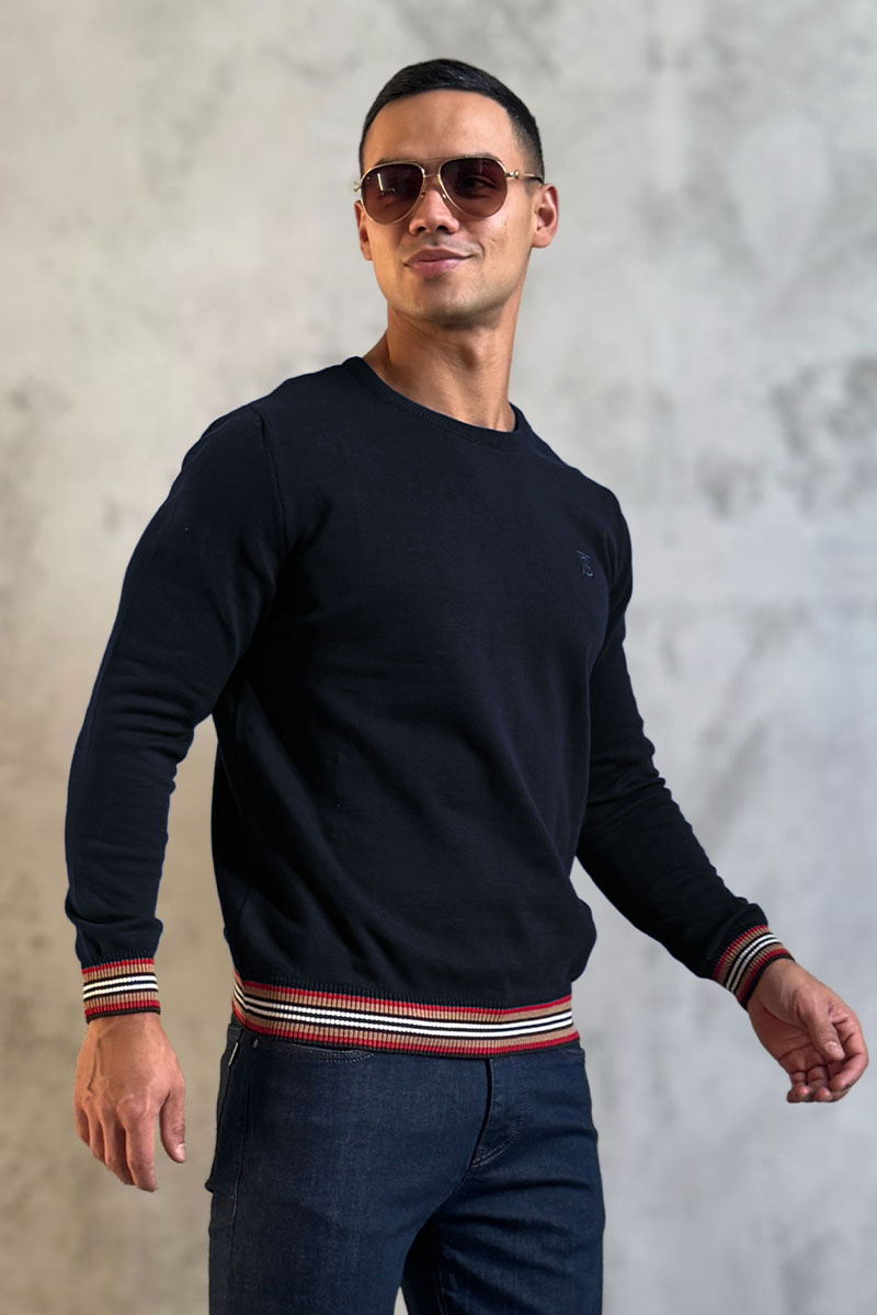 Burberry Мужской джемпер TB logo embroidered - Navy