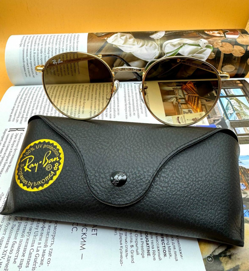 Ray Ban Солнцезащитные очки New Round - Brown