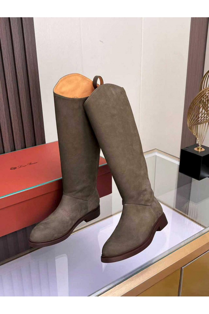 Loro Piana Женские замшевые сапоги 