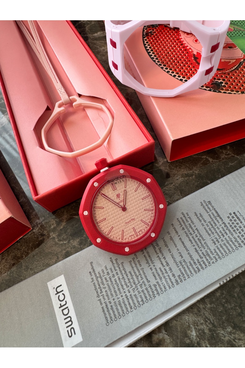 Designer Clothing Часы Audemars Piguet x Swatch "Royal Pop" Otto Rosso premium