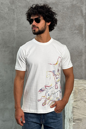 Мужская белая футболка 