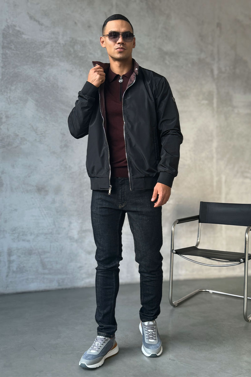 Prada Двусторонняя ветровка logo-plaque - Red / Black 