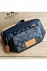 Кожаная сумка на пояс Coach Track - Black