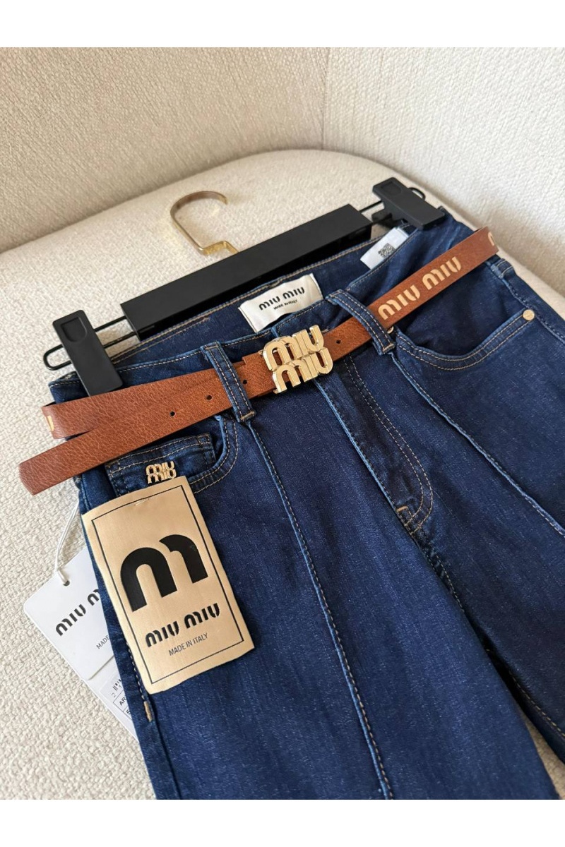 MIU MIU Женские джинсы клёш Premium - Navy