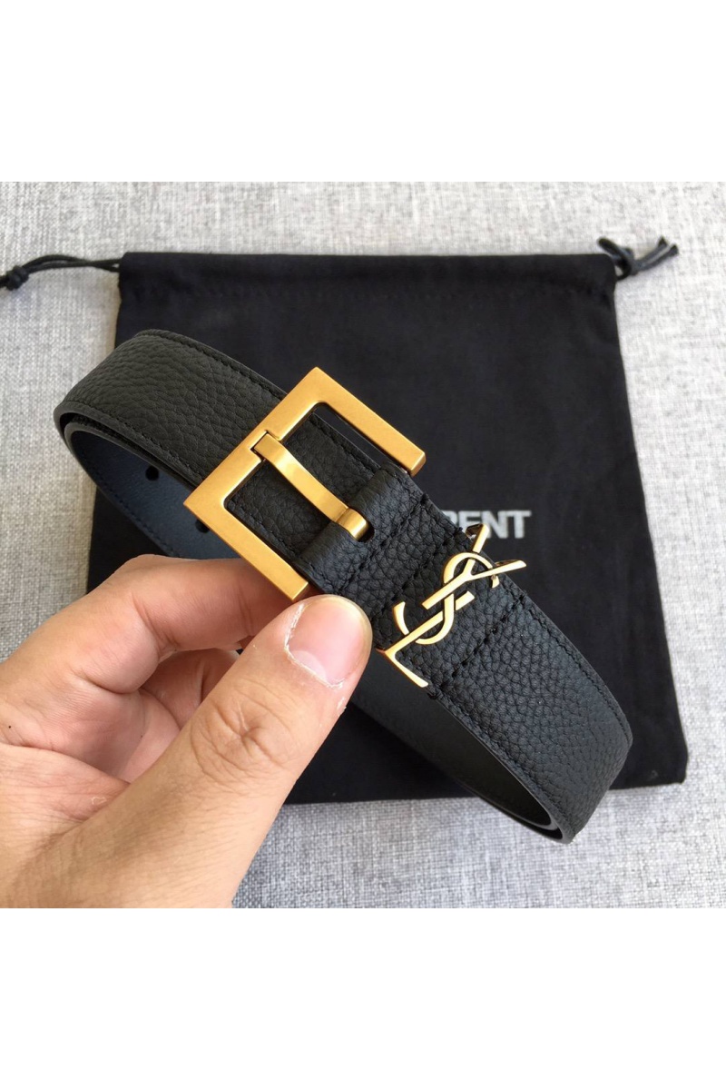 Yves Saint Laurent Кожаный ремень Cassandre (ширина 2 / 3 см)