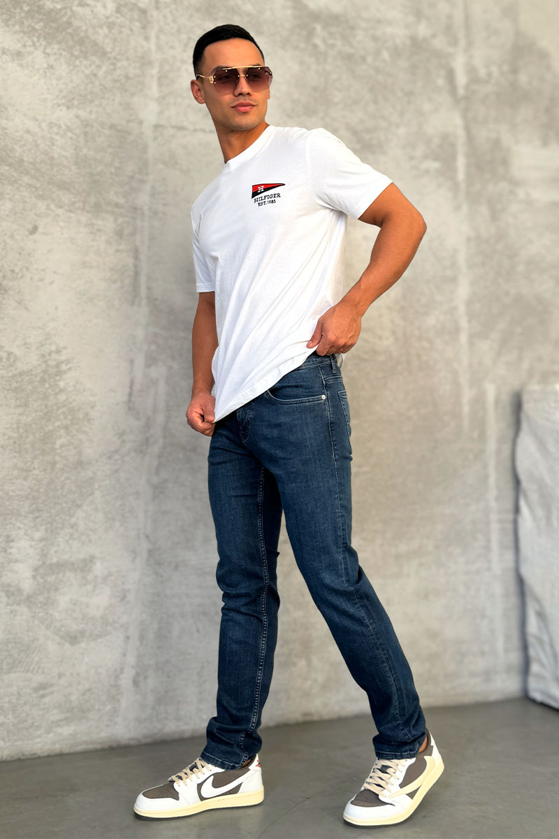 Emporio Armani EA7 Мужские джинсы синего цвета regular fit
