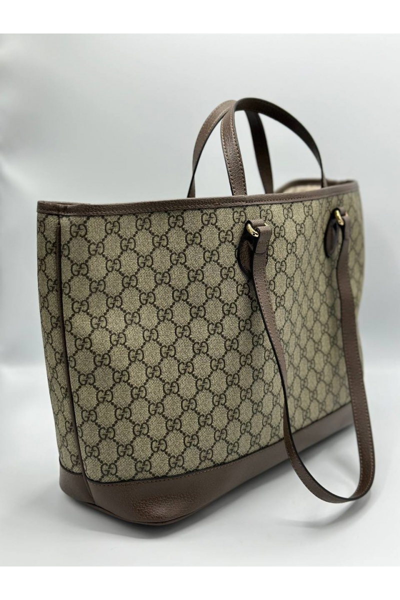Gucci Женская кожаная сумка Ophidia GG 45x27x38 см