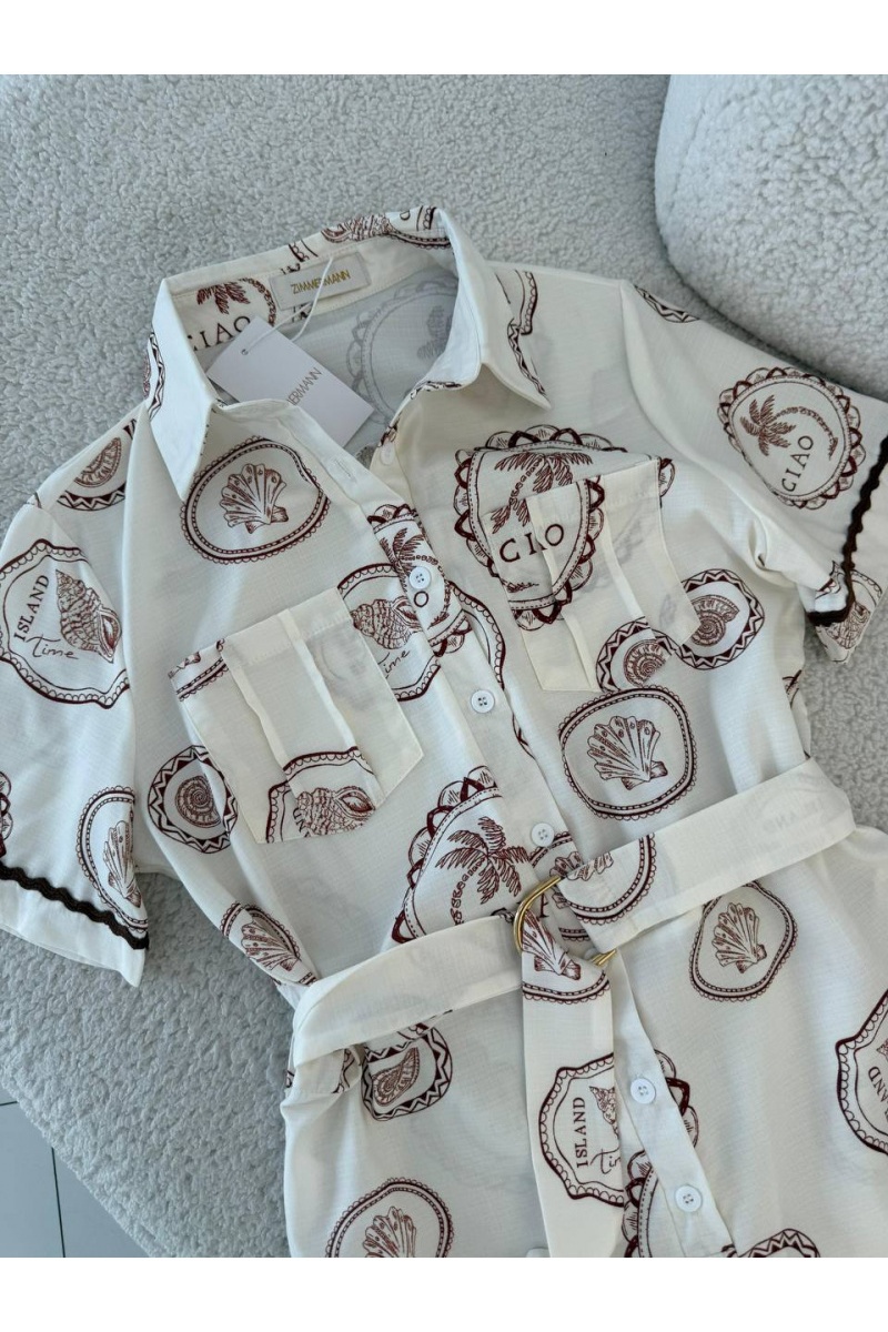 Zimmermann Женский комбинезон Zimmermann белого цвета