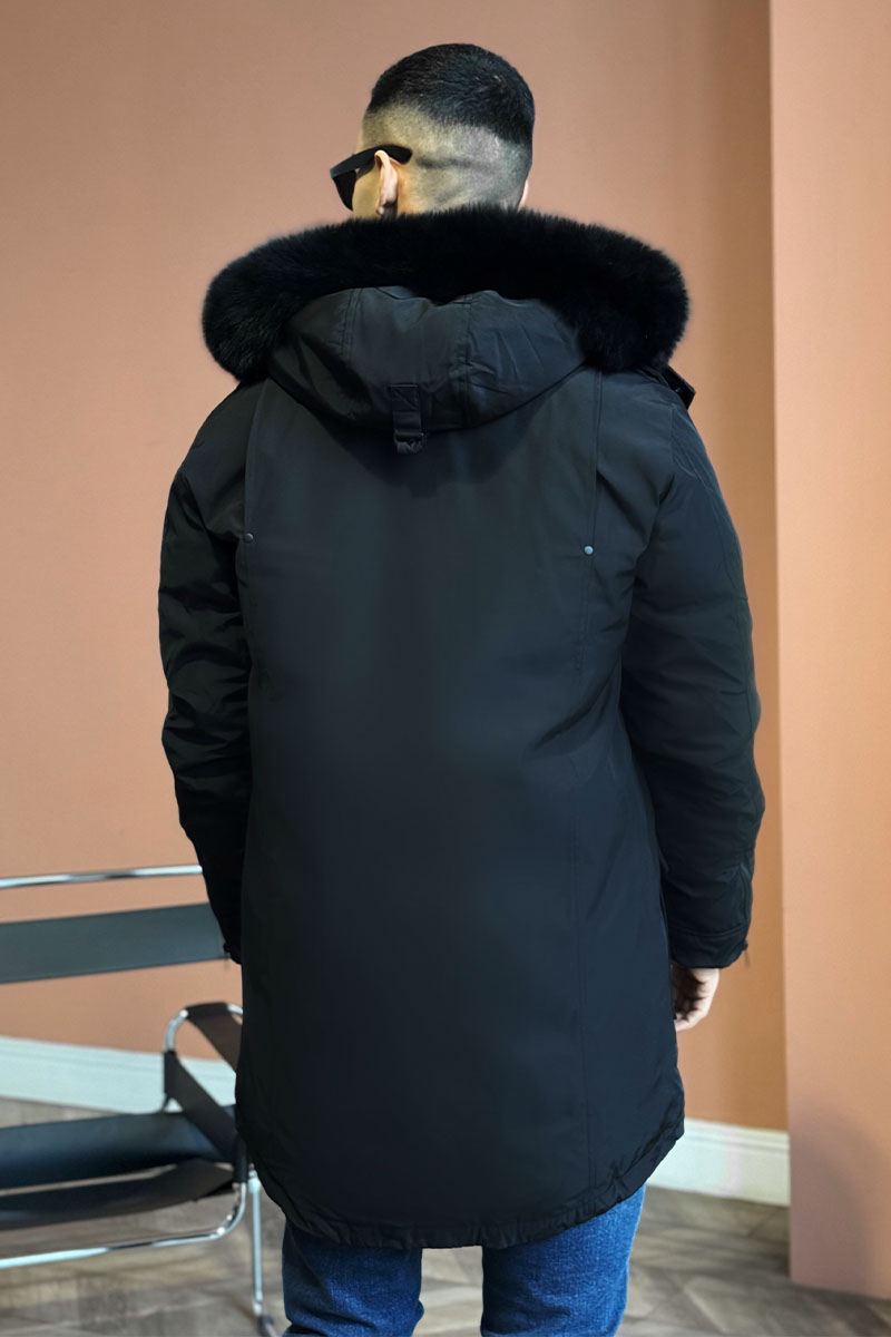 Designer Clothing Парка чёрного цвета Moose Knuckles Gold Series Stag Lake 