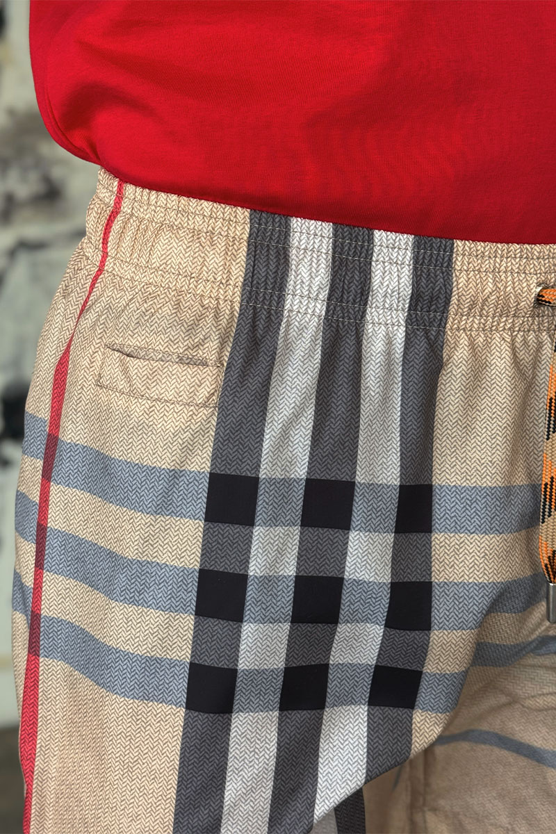 Burberry Мужские бежевые шорты London Check