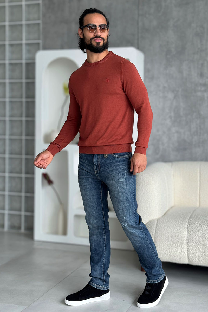 Loro Piana Мужской красный джемпер