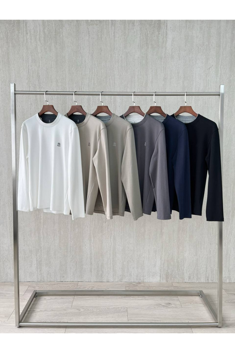 Designer Мужской бежевый лонгслив Premium