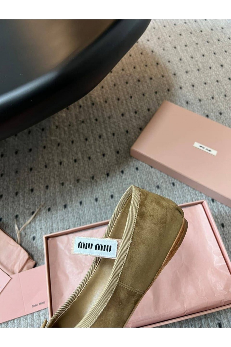 MIU MIU Женские замшевые балетки premium