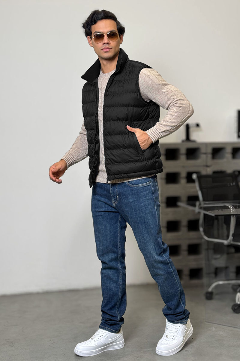 Hugо Воss Мужской чёрный жилет 