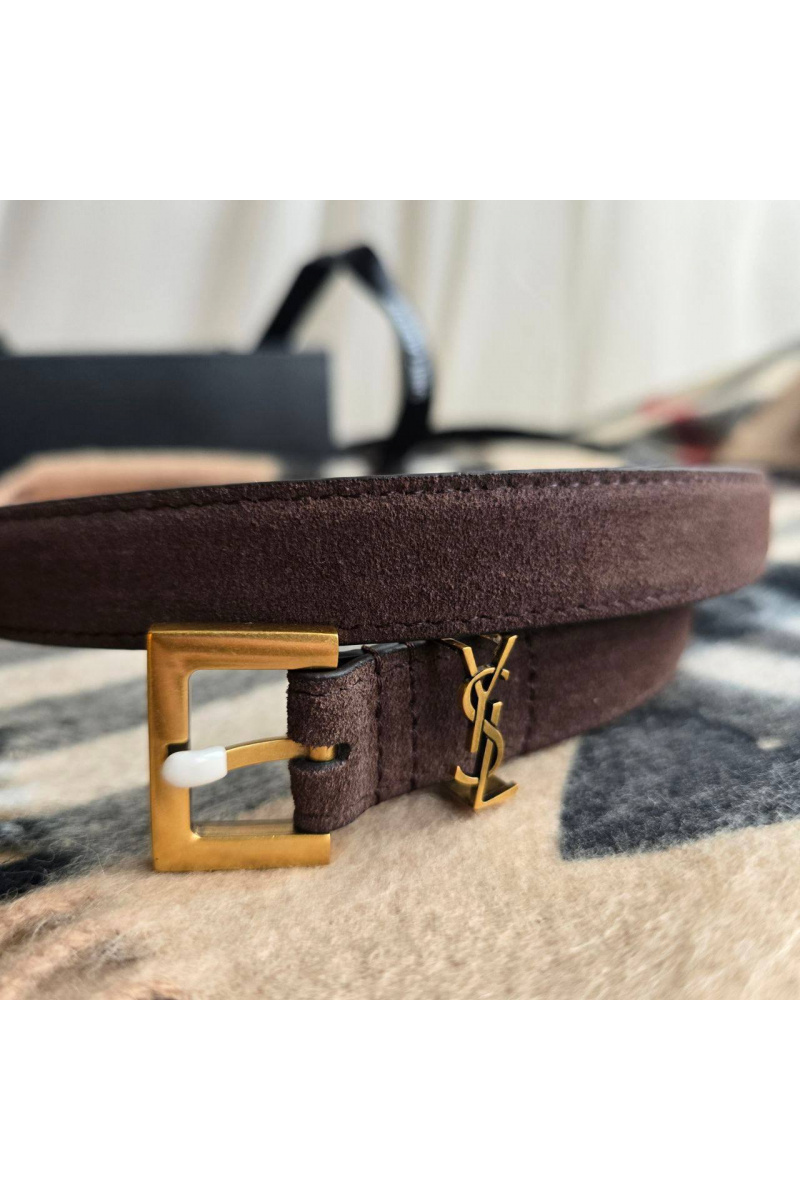 Yves Saint Laurent Замшевый ремень 