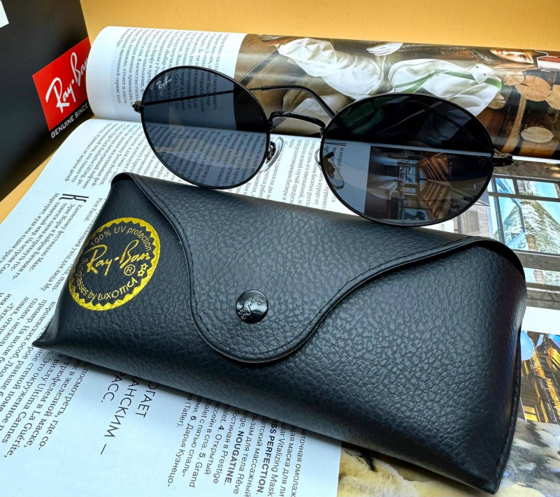 Ray Ban Солнцезащитные очки Oval Metal - Black