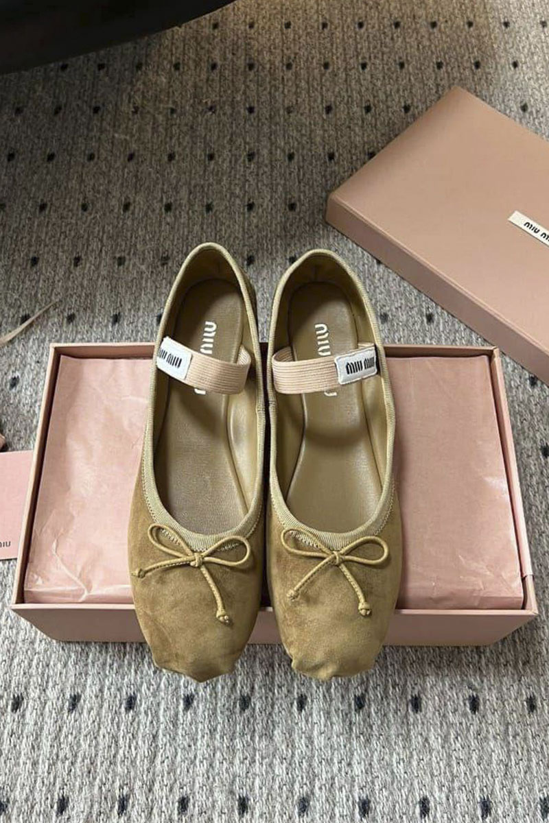 MIU MIU Женские замшевые балетки premium