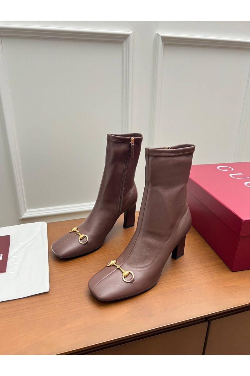 Gucci Женские кожаные сапоги Signora premium