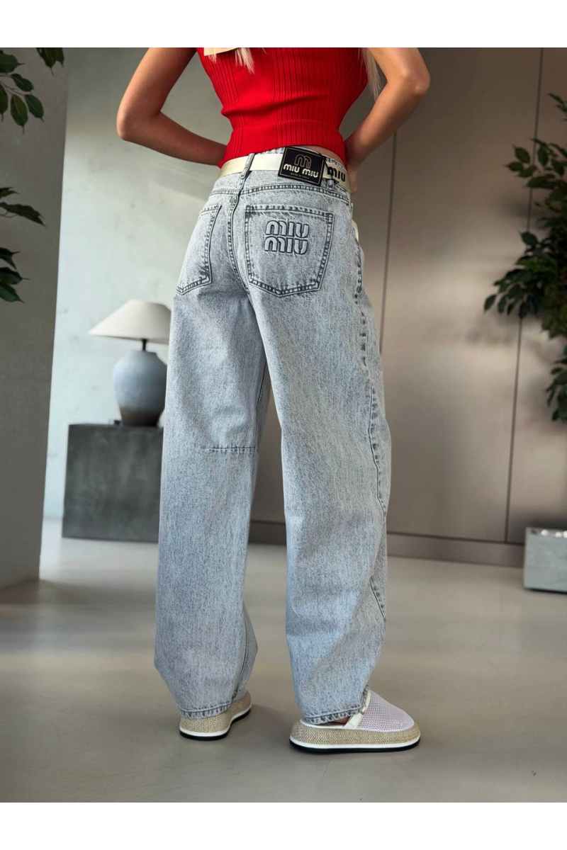 MIU MIU Женские прямые джинсы premium