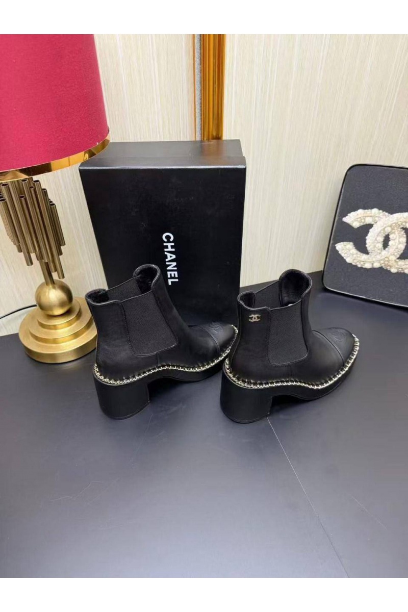 Chаnеl Женские кожаные сапоги 