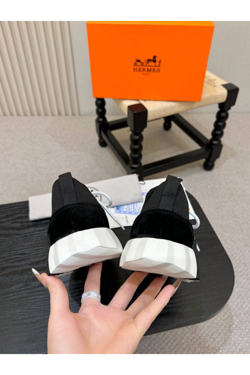 Hermes Текстильные кроссовки lift slip-on