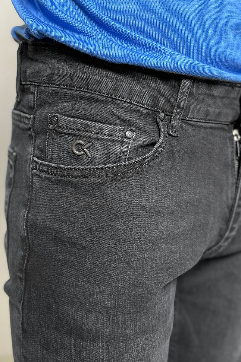 Calvin Klein Мужские чёрные джинсы logo-embroidered