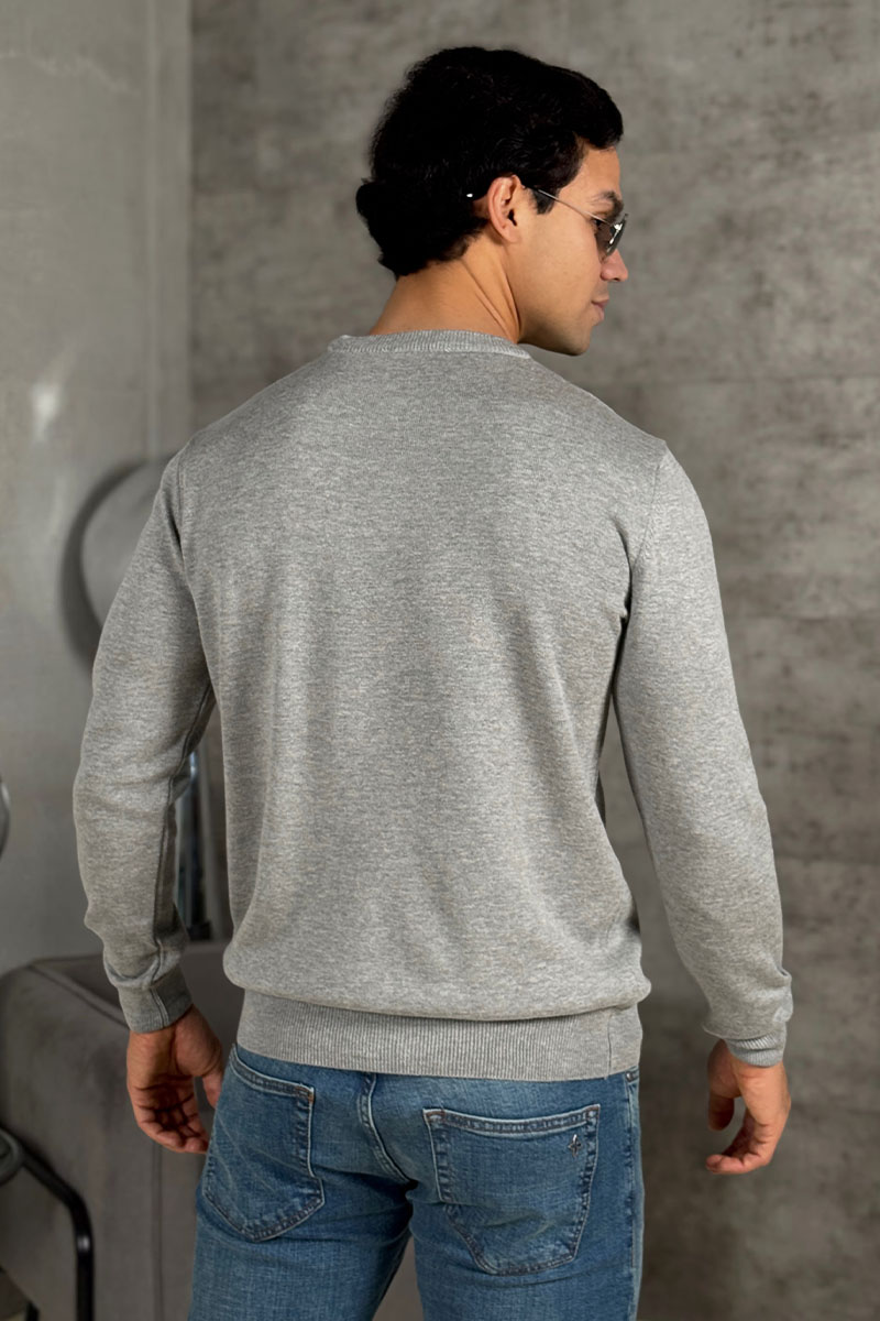 Burberry Мужской джемпер logo-intarsia - Grey