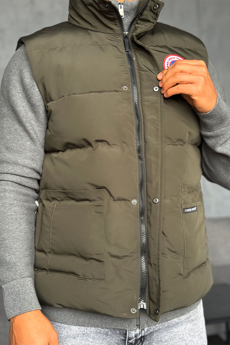Canada Goose Жилет зелёного цвета logo-patch 