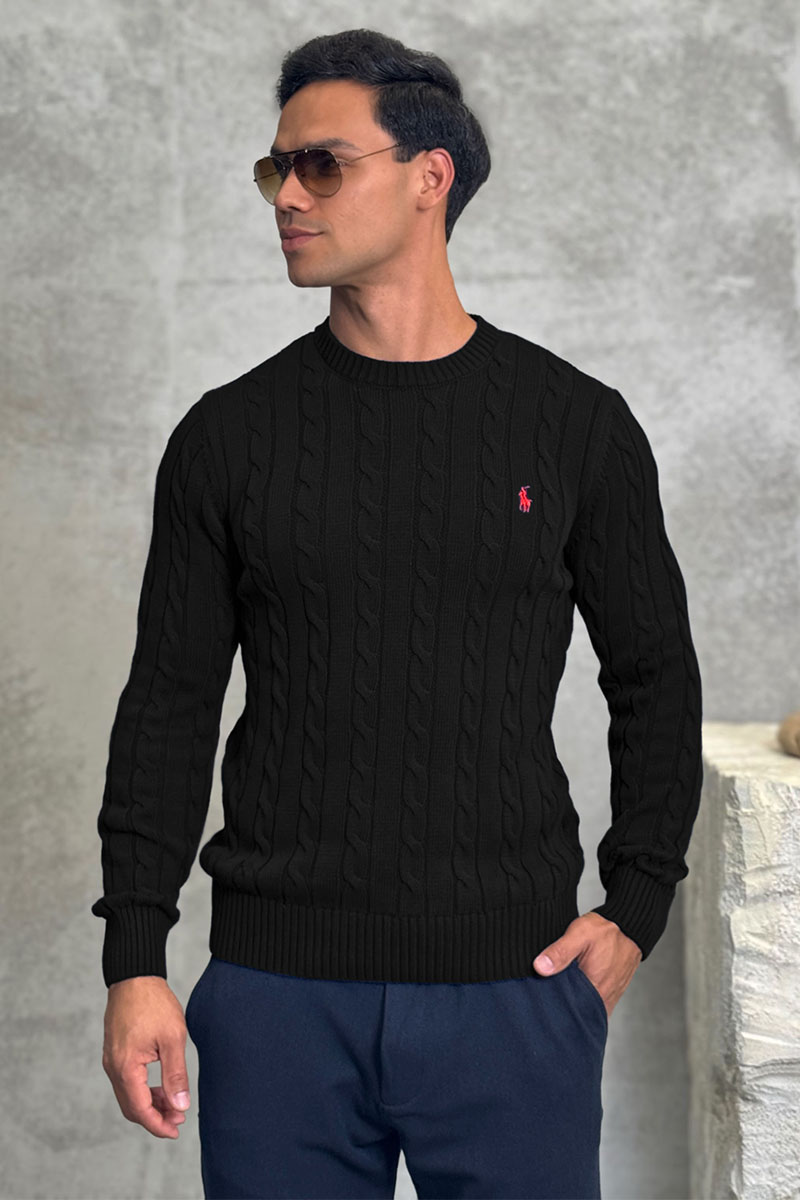 Polo Ralph Lauren Мужской свитер cable-knit - Black