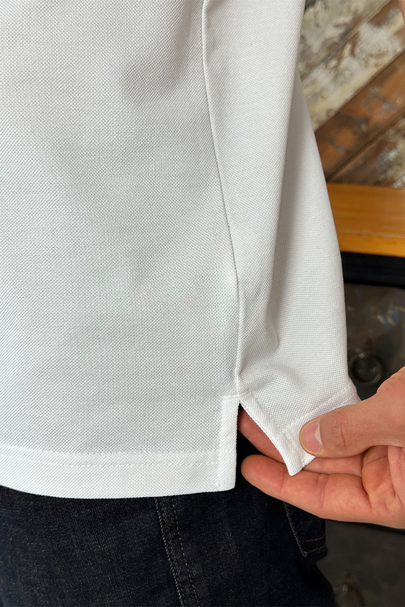 Burberry Мужское белое поло check collar