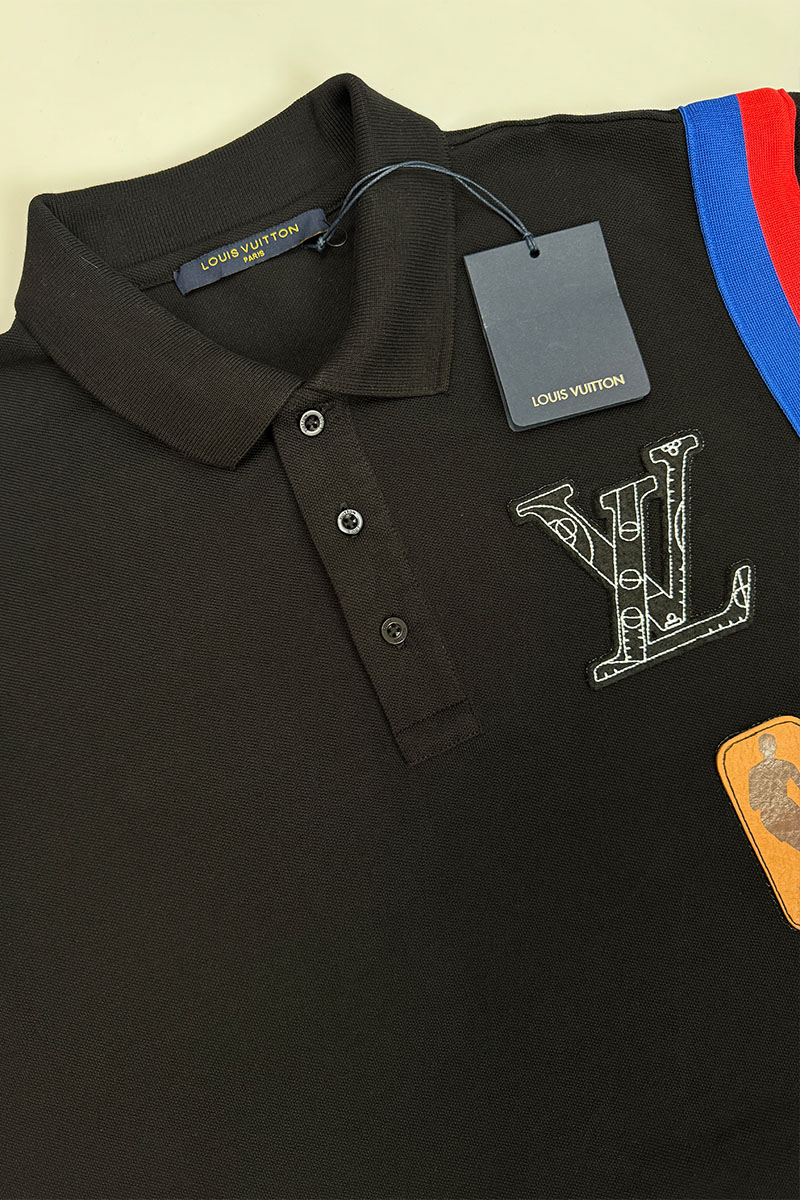 Lоuis Vuittоn Мужское поло чёрного цвета logo-print