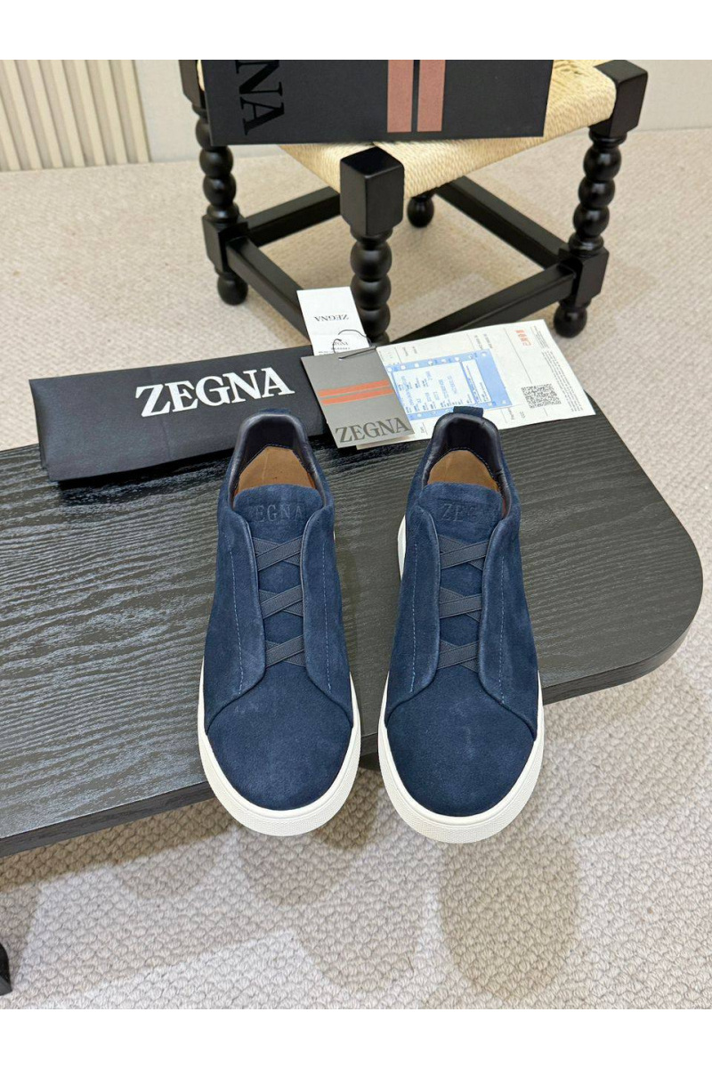 Zegna Мужские кроссовки Triple Stitch - Navy