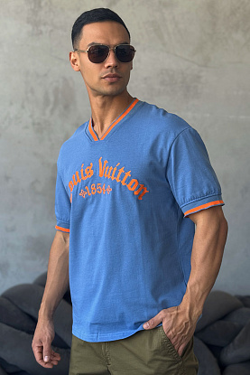 Брендовая оверсайз футболка since 1854 - Blue