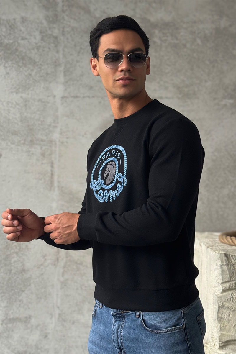 Hermes Мужской свитшот чёрного цвета 