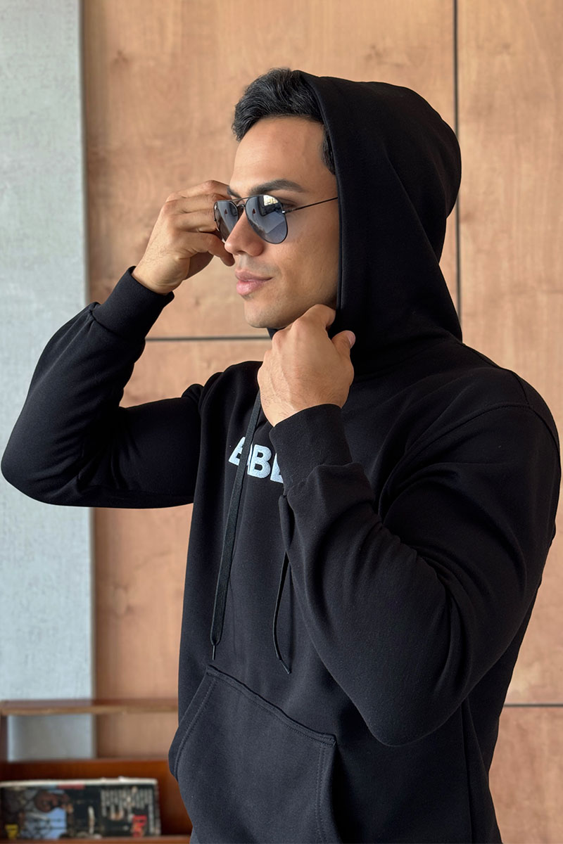 Burberry Чёрное мужское худи logo-print