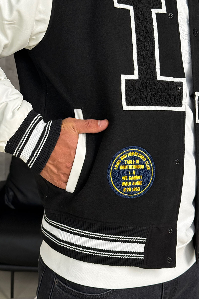 Lоuis Vuittоn Мужской чёрный бомбер Baseball multi-patch