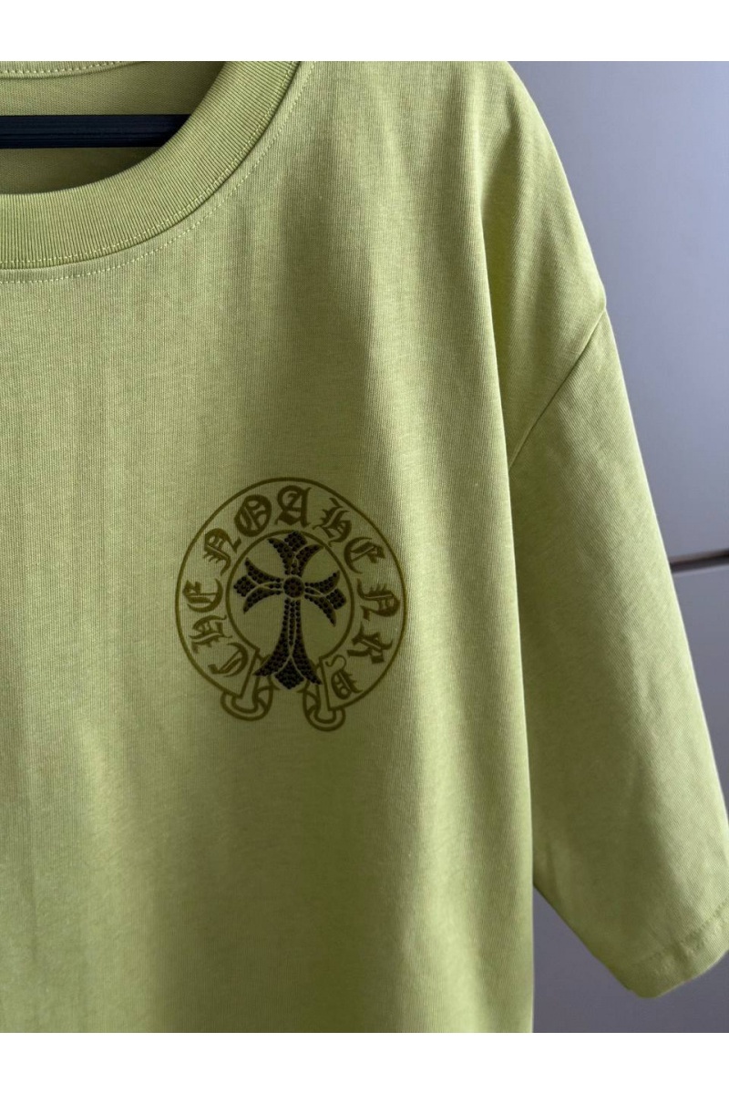 Chrome Hearts Женская оверсайз футболка зеленого цвета premium