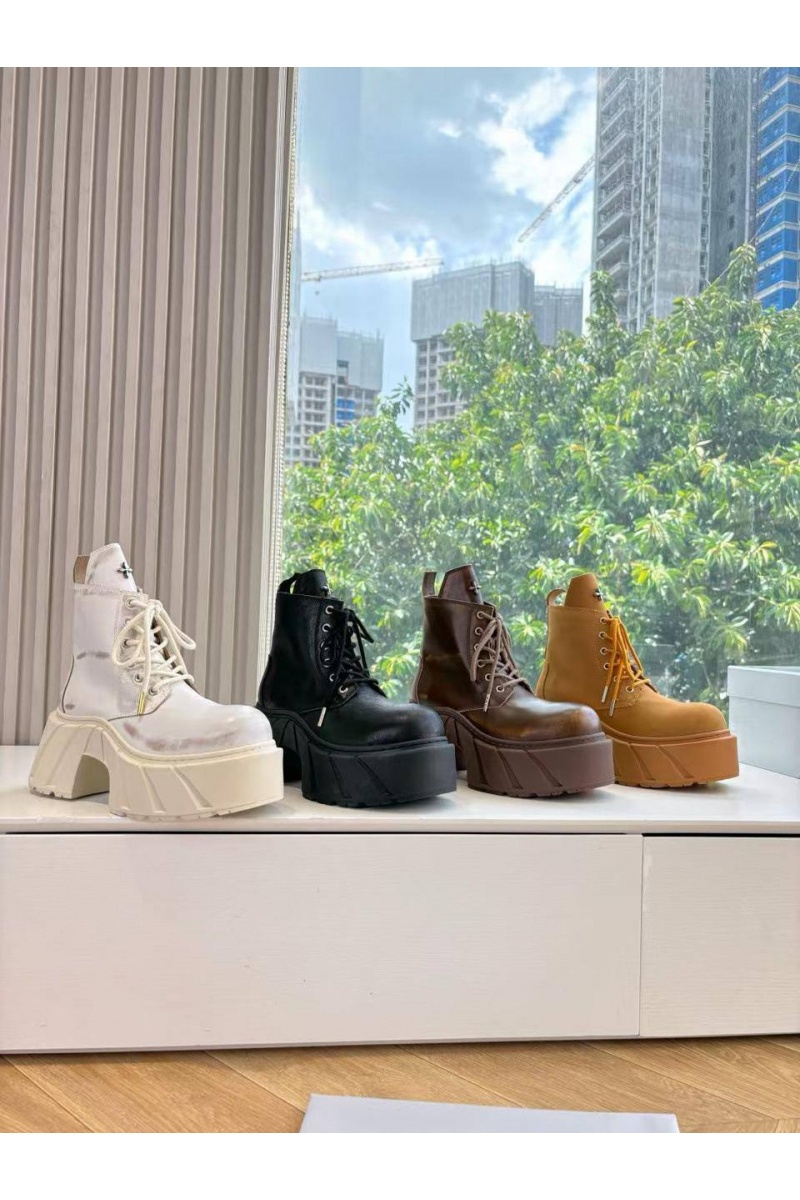 Designer Clothing Женские кожаные ботинки на платформе SMFK premium