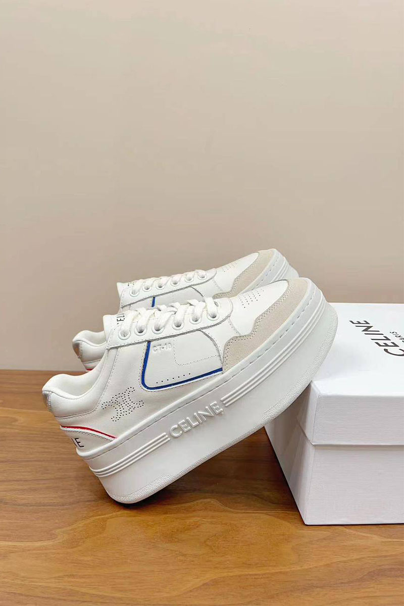 Celine Женские кожаные кроссовки на платформе 