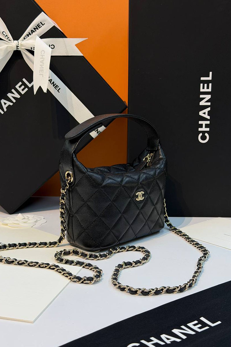 Chаnеl Кожаная сумка premium 18x12x6 см