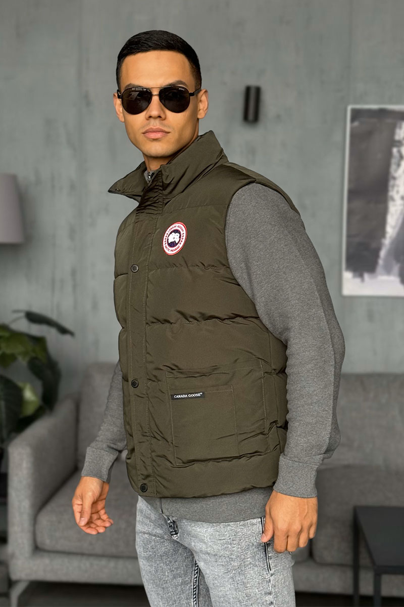 Canada Goose Жилет зелёного цвета logo-patch 