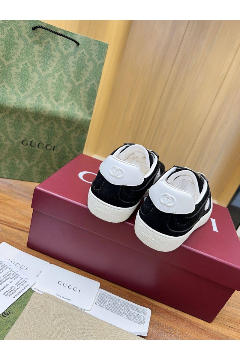 Gucci Женские замшевые кеды Premium - Black