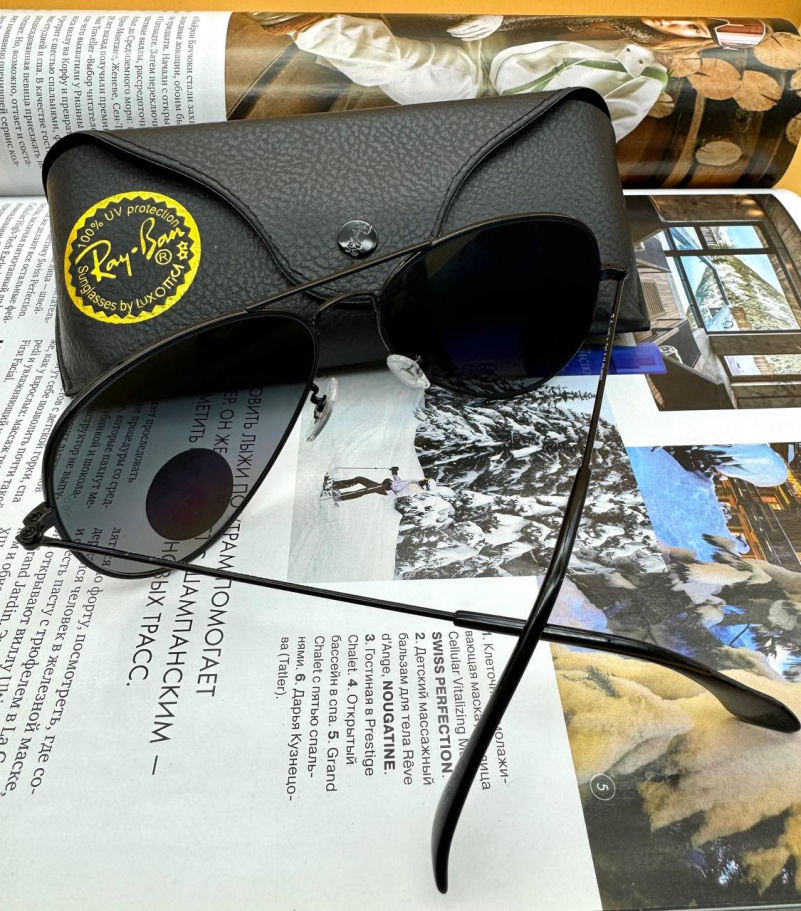 Ray Ban Солнцезащитные очки Aviator Large Metal - Black